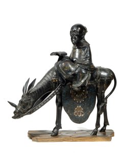 Chinese philosopher Lao Tseu (Lao Zi or Lao-Tseu or Lao-Zi) Chinese philosopher, has donkey. Figurine 作者 未知艺术家
