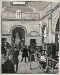 巴黎大教堂的钱币车间。1885年阿道夫-比塔尔（Adolphe BITARD）在 "Les arts et metiers illustrstres "中的版画。 作者 未知艺术家