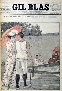 盖伊·德·莫泊桑 (Guy de Maupassant) 的““吉尔·布拉斯”(Gil Blas) 封面，说明“运动的一部分””。 14/08/1892。 作者 Unknown artist