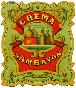 Crema Sambayon 酒精广告（色谱法，19 世纪后期） 作者 未知艺术家