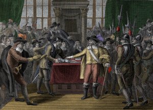 克伦威尔解散长议会 - 臀部议会 - 奥利弗克伦威尔（1599-1658）解散英国议会 作者 未知艺术家