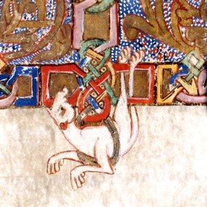 被照亮的十字架的细节：f.108v的Breviary-Missal 作者 不明