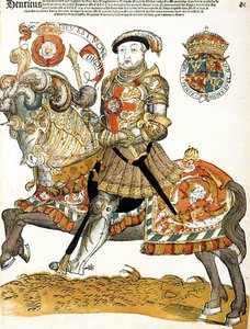 英国国王亨利八世骑在马背上，艺术家未知，阿姆斯特丹国立博物馆 作者 未知艺术家