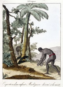 在马达加斯加死亡的儿童的暴露（遗弃）-严重。 1811 作者 未知艺术家