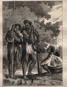 詹姆斯-库克船长（1728-1779）的第一次航行（1768-1771）：一个新泽兰特家族（Neo Zelandaise）--插图取自 "18世纪伟大的航海家" 作者 未知艺术家