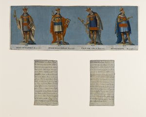 四位印加国王：Tupac Yupanqui，Huayna Capac，Huascar Inca，Atahuallpa，19世纪初 作者 不明