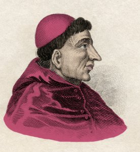 弗朗西斯科·希门尼斯·德·西斯内罗斯 (Gonzalo Jimenez de Cisneros) (1436-1517) 红衣主教、宗教改革家和西班牙政治家。 19 世纪的雕刻。 作者 未知艺术家
