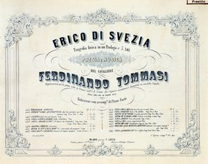 Frontispiece of Enrico di Svezia, opera by Ferdinando Tommasi 作者 未知艺术家