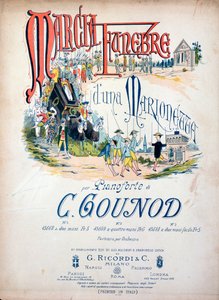 查尔斯·古诺 (Charles Gounod) 的《木偶葬礼进行曲》卷首 作者 未知艺术家