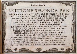 Silvestro Ganassi dal Fontego的《Lettione Seconda》封面插图 作者 未知艺术家