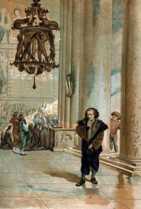 伽利略 (1564 - 1642).观察比萨大教堂的灯的摆动。 摘自 "La Ciencia y sus Hombres by Louis Figuier" Barcelona 1881 作者 未知艺术家
