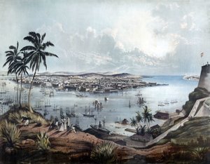 1850年的哈瓦那（古巴哈瓦那）概貌。 作者 未知艺术家