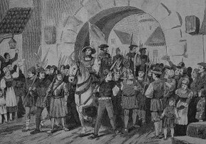 德国农民战争（1524-1526 年）：海尔布隆纳船队脱离接触 作者 未知艺术家