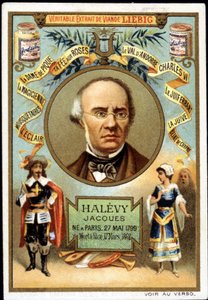 Halevy 称法国作曲家 Jacques Fromental Levy (1799-1862) 作为 Liebig 产品推广的一部分。 19世纪 作者 Unknown artist
