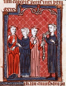 History of Canonical Law: “Woman condemned to the belt of chastete”” Miniature taken from “Decret de Gratien”” (“Concordia discordantium canonum” or “Decretum Gratiani”) dating from 1140 and regulating the laws and canons of the Roman Catholic Church. 13th 作者 未知艺术家