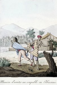 如何在阿比西尼亚 (Abissinia) 逮捕罪魁祸首 - 雕刻 作者 Unknown artist