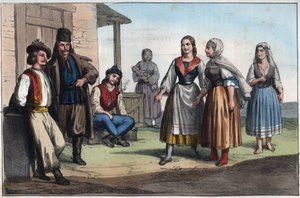 19世纪的匈牙利农民--来自 "Usi e Costumi di Tutti i Popoli dell