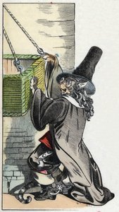 故事 "可怕的拉米纳格罗比斯和老鼠 "的插图，由Jean de la Fontaine绘制的寓言故事。载于《小家伙们的家的故事》。19世纪的匿名版画。 作者 未知艺术家