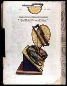 天文学仪器 - 在“Astronomicon caesarum”中，16 世纪的论文。 作者 未知艺术家