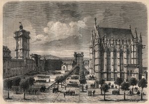 19世纪的万森纳城堡内景--1875年的版画 作者 未知艺术家