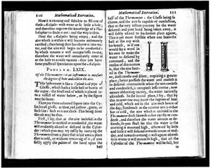 意大利和荷兰的温度计 Jean leurechon (1591-1670)的 "数学娱乐 "中的页面 1653年 作者 未知艺术家