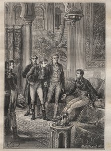 弗雷德里克-康拉德（Konrad）-霍内曼（1772-1801）前往费赞（利比亚）的旅程（1798年）：霍内曼在开罗（埃及）受到波拿巴的欢迎--插图来自 "18世纪的伟大航海家" 作者 未知艺术家