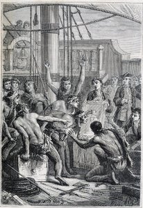 塞缪尔-沃利斯（1728-1795）的波利尼西亚之行：镜子旁的土著埃托尼斯--插图摘自 "18世纪的伟大航海家" 作者 未知艺术家