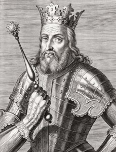 King Afonso IV of Portugal. Portrait. 作者 未知艺术家