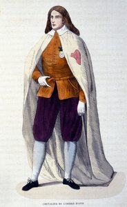 阿维斯（或阿维兹）骑士勋章，葡萄牙骑士勋章，由阿方索一世·恩里克斯国王于 1147 年设立，用于对抗摩尔人。 19 世纪的雕刻。 作者 未知艺术家