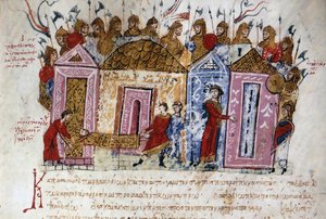 Varegue (Varangian) 陆军卫队（丹麦和瑞典维京人，他们走遍了东部领土的整个河流网络并建造了堡垒，远至里海，从而为即将成为国家的国家奠定了基础。俄罗斯）微型轮胎 d 作者 未知艺术家