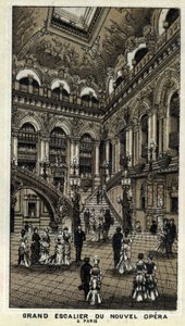 巴黎新歌剧院（Opera Garnier）的大楼梯。 作者 未知艺术家