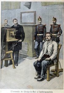 人体测量学中的 Choisy-le-Roi（和 M. Alphonse Bertillon）的刺客 - 1899 年 5 月，“Le Petite Journal” 作者 未知艺术家