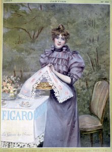 弗雷德里克·瓦莱 (Frédéric Vallet) 的 Le cake des rois - 在“费加罗插画”中，1897 年 1 月 作者 未知艺术家