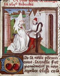 Les amours de Didon，迦太基和 Enee Miniature 的创始人，取自 Giovanni Boccaccio di Jean Boccace (1313-1375) 的“光明与贵族女性之书” 作者 未知艺术家