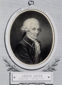 音乐家弗朗茨·约瑟夫·海顿 (1732-1809) 的 Locket 肖像 作者 未知艺术家