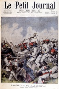 Madagascar Expedition: take of a camp hova - in “” Le Petite Journal”” of 02/06/1895 作者 未知艺术家