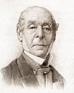 1895年的法兰西学院成员：欧内斯特-勒古夫（1807-1903）的肖像，法国小说家、诗人、剧作家和散文家。 作者 未知艺术家