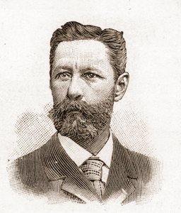 1895年的法兰西学院成员：法国作家尤金-梅尔基奥（Eugene Melchior）-德-沃格（1848-1910）的画像。 作者 未知艺术家
