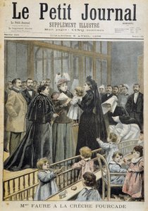 福尔克夫人在福尔卡德幼儿园 - 载于1896年4月5日的《小报》。 作者 未知艺术家