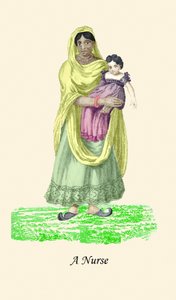 带婴儿的护士 作者 未知艺术家