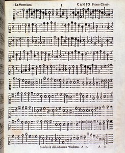 Ludovico Viadana 的音乐交响曲乐谱页面 作者 未知艺术家