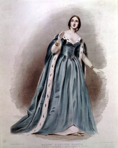 Pauline Viardot - Garcìa (1821-1910)，法国歌手。 在苔丝狄蒙娜的角色。 焦阿基诺·罗西尼的《奥赛罗》。 作者 未知艺术家