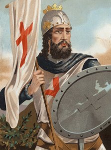 Pelagius of Asturias - Pelage the Conquerant - Pelayo国王和西哥特人首领的肖像（？ ，718年在Cangas，737）。巴塞罗那1877年。 作者 未知艺术家