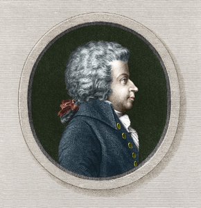 莫扎特(Wolfgang Amadeus Mozart)(1756-1791)的Portarit - grav.19世纪 作者 未知艺术家
