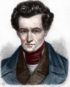 肖像Armand Carrel（1800-1836），法国记者。 作者 未知艺术家