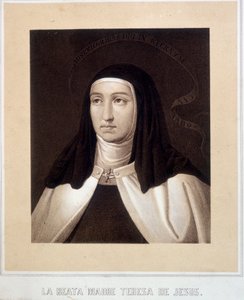 耶稣的圣特蕾莎（或阿维拉的圣特蕾莎）（1515-1582）半身像，雕刻 作者 未知艺术家