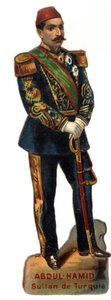 阿卜杜勒哈米德二世（Abd ul Hamid, Abd-ul-Hamid, Abdulhemit, Abdul Hamid, Abdul al-Hamid, Abd al-Hamid）（1842-1918）的肖像，苏丹奥斯曼（土耳其）。19世纪晚期的彩色石版画。私人收藏 作者 未知艺术家