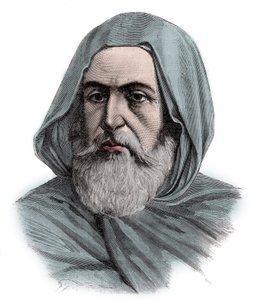 Ben Mahi Ed Din Abd El Kader (Abd El-Kader) (1808 - 1883) ABDELKADER的肖像，马斯卡拉的埃米尔，军事和宗教领袖 - 雕刻1883年 作者 未知艺术家