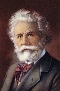 法国天文学家和科学记者卡米尔-弗拉马利翁的肖像。 作者 未知艺术家