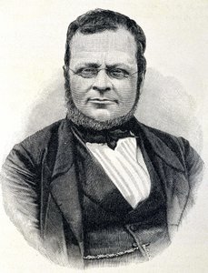 意大利政治家加富尔伯爵卡米洛-本索（1810-1861）的肖像，根据1860年的照片绘制 作者 未知艺术家